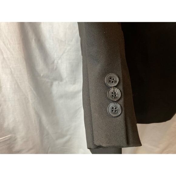 Julian Loren Men’s 44R Double Breasted Black Suit Jacket Blazer Classic Formal - Picture 6 of 14